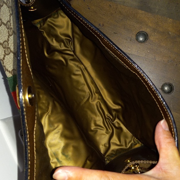 Authentic Vintage Gucci GG Monogram Supreme Sherry Web Ophidia Clutch Crossbody - Picture 8 of 10